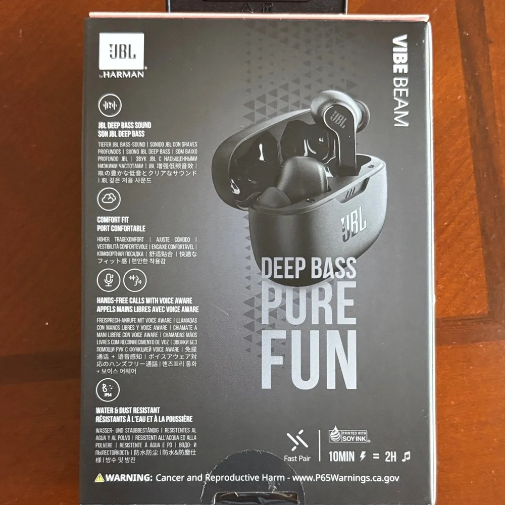 JBL Vibe Beam Earbuds - Black